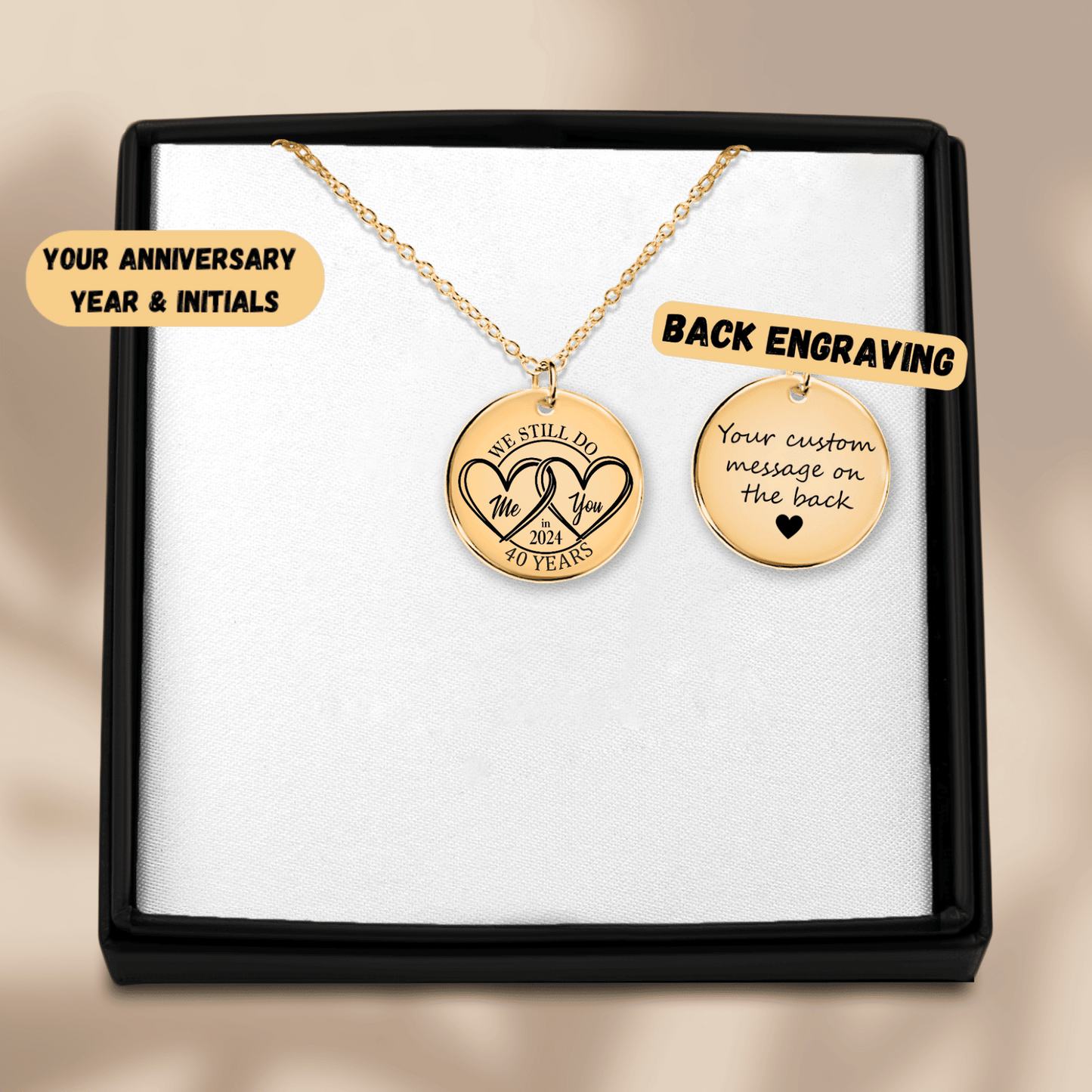 40th Years Anniversary Coin Necklace
