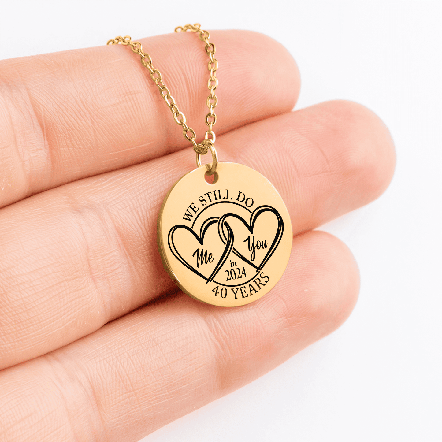 40th Years Anniversary Coin Necklace