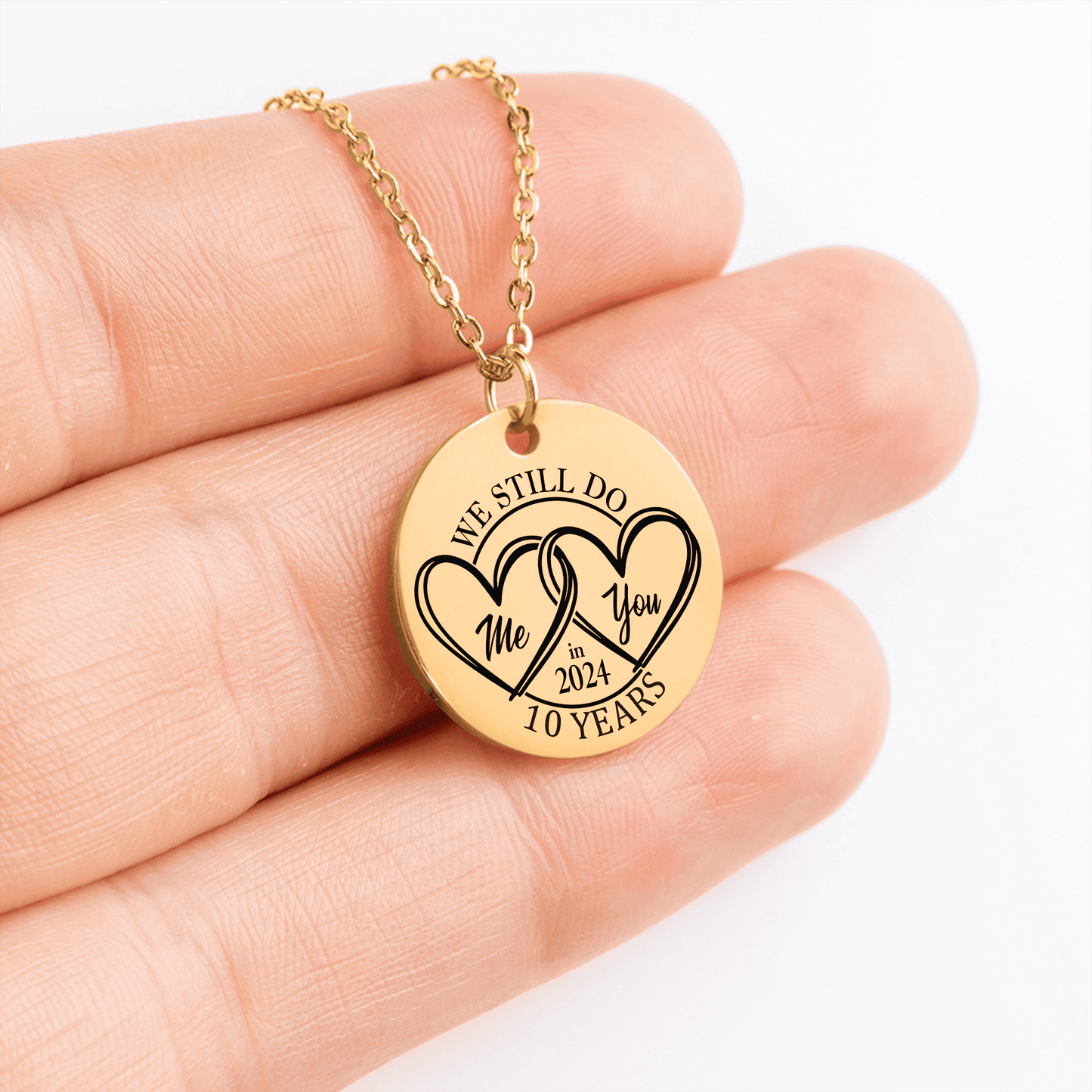 10th Years Anniversary Coin Necklace