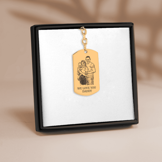 Family Portrait Tag Keychain