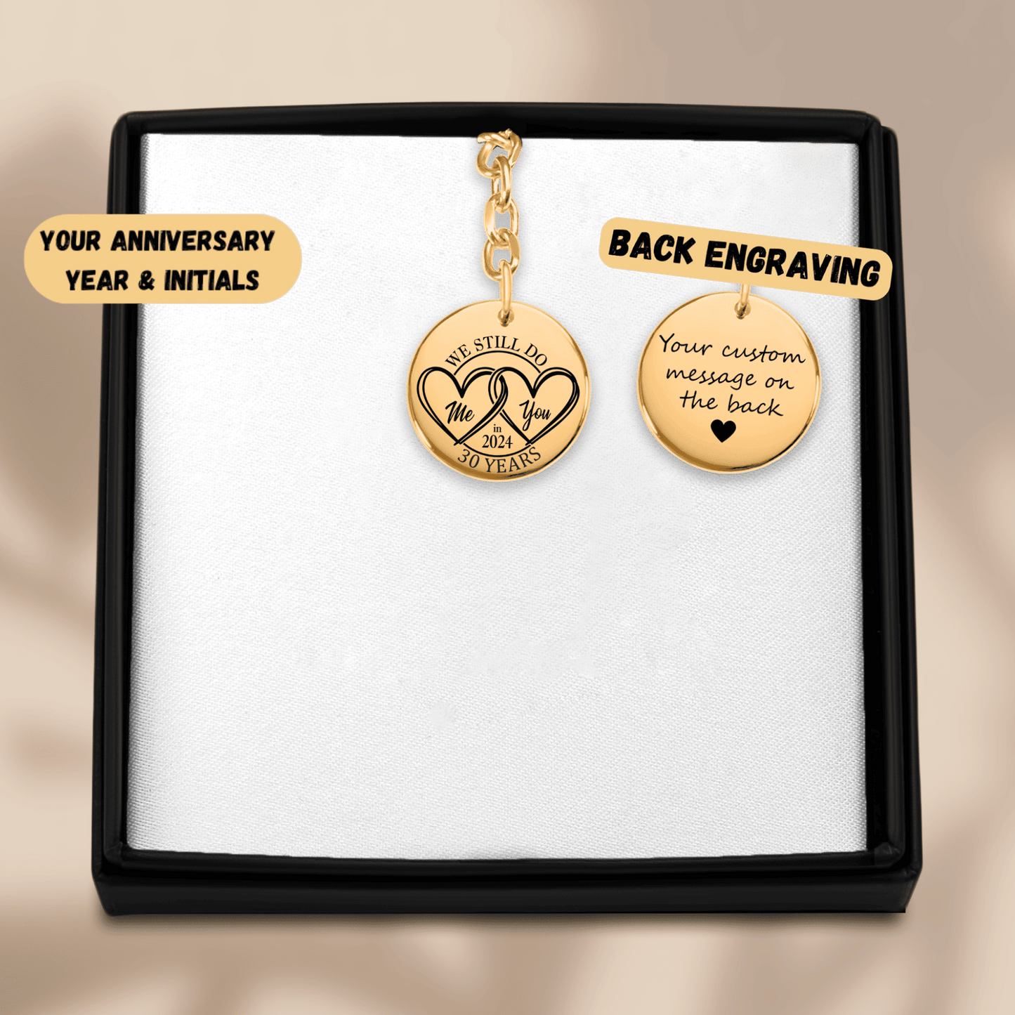 30th Years Anniversary Coin Keychain