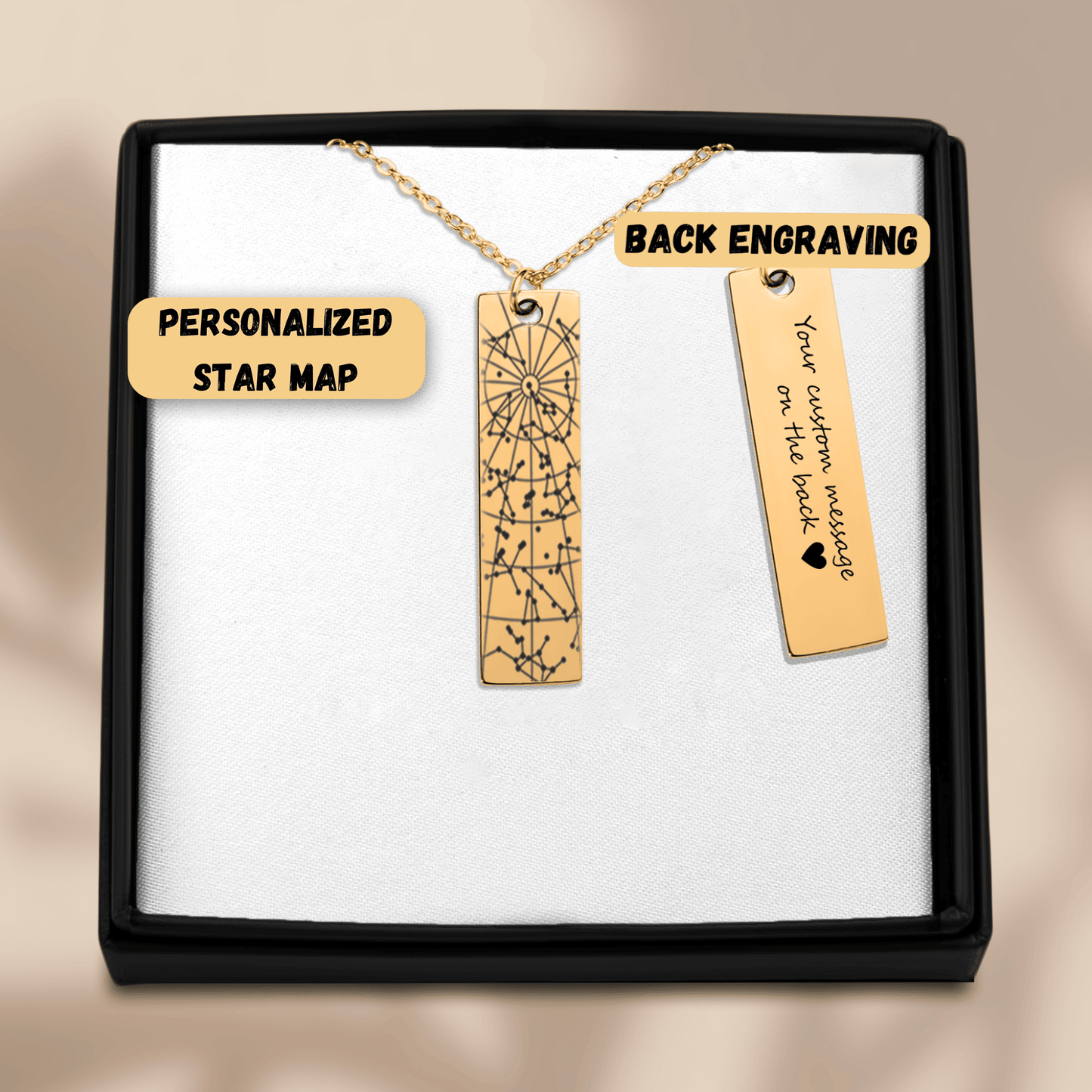 StarMap Vertical Bar Necklace