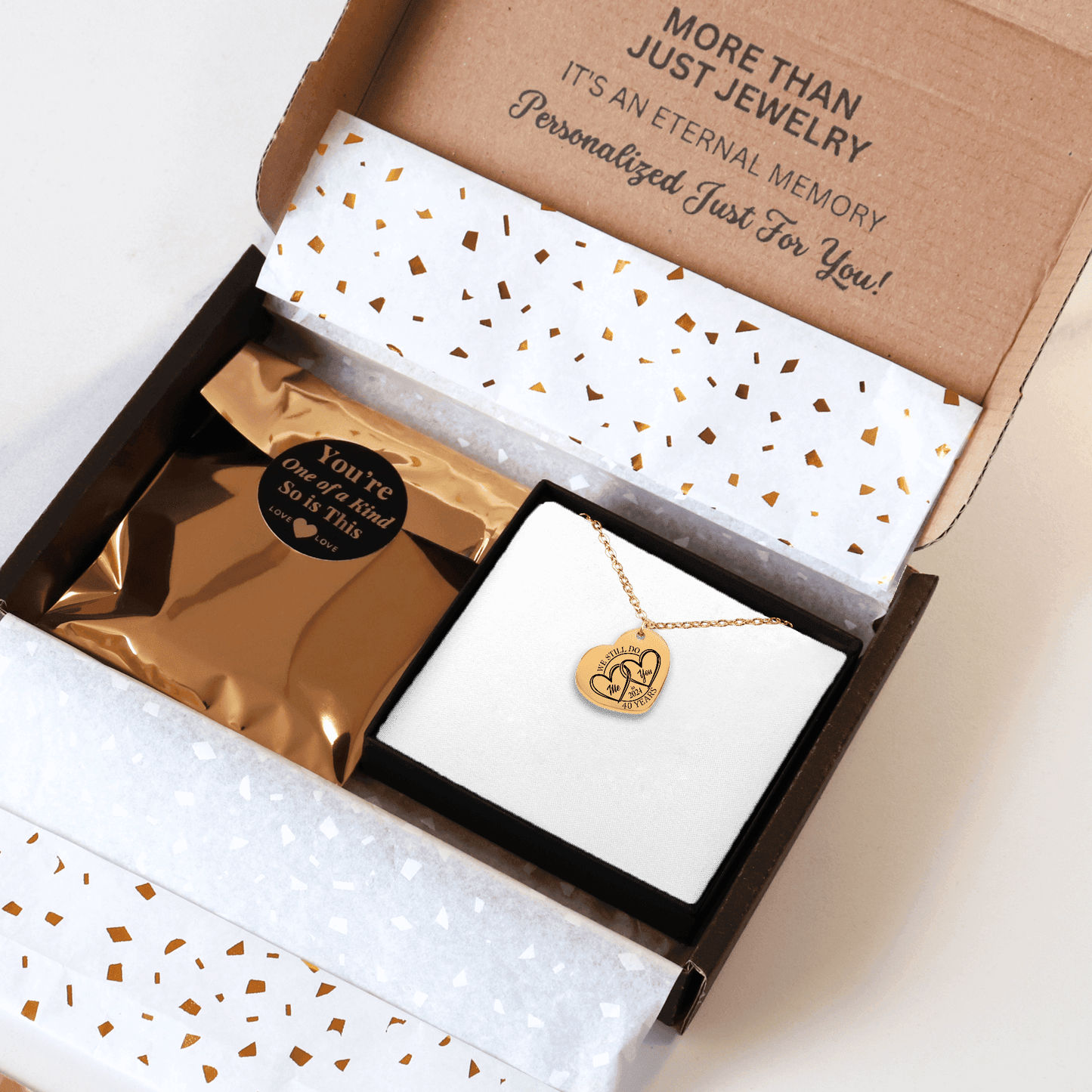 40th Years Anniversary Heart Necklace