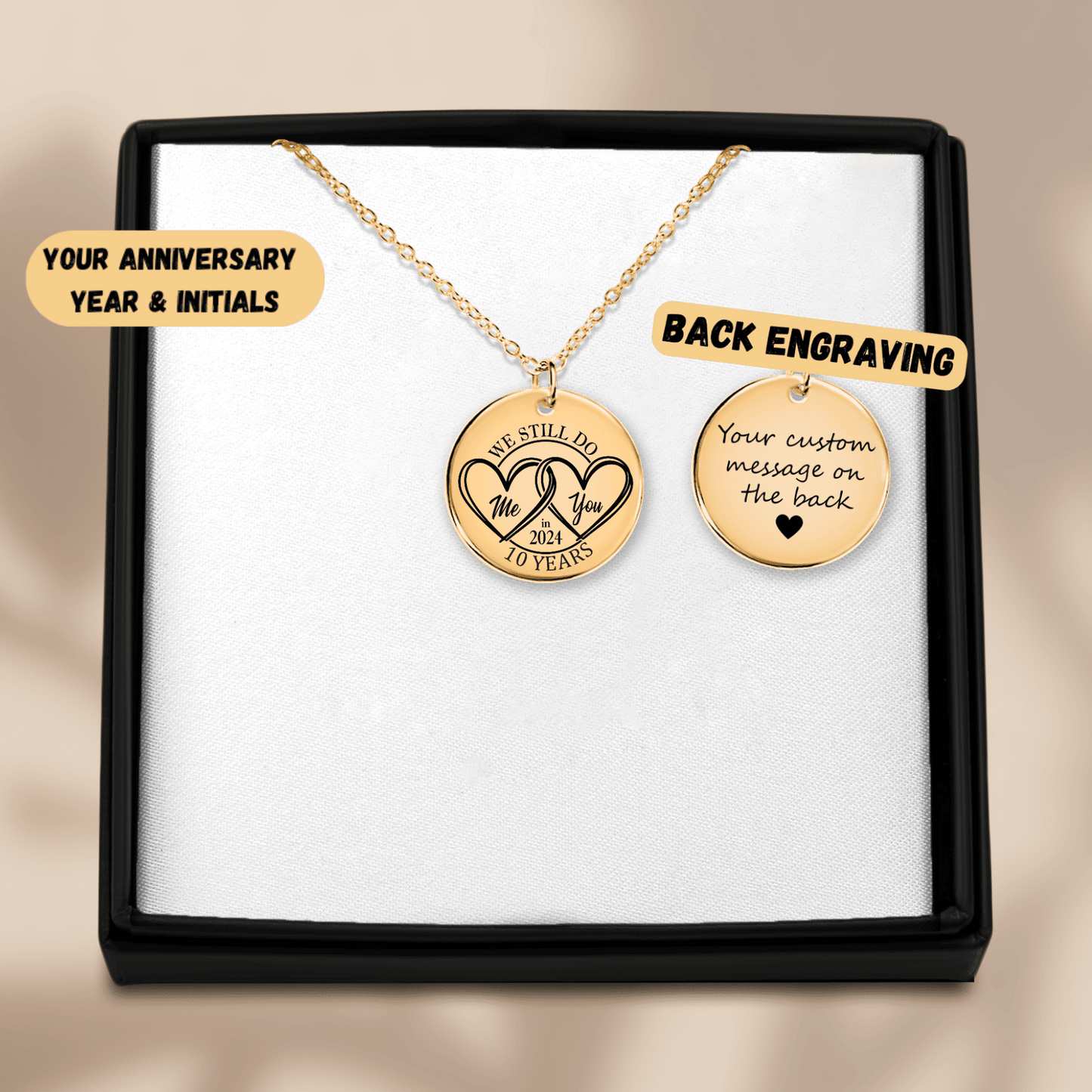 10th Years Anniversary Coin Necklace