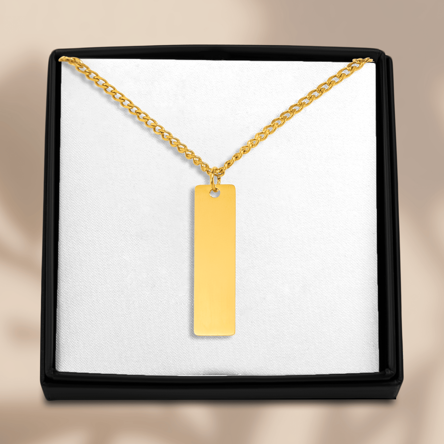 Cuban Vertical Bar Necklace