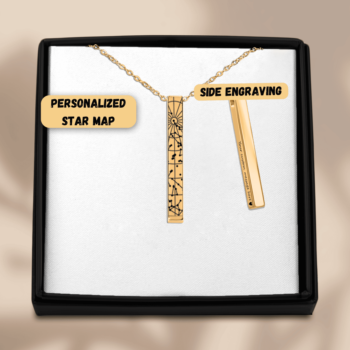 StarMap 3D Bar Necklace