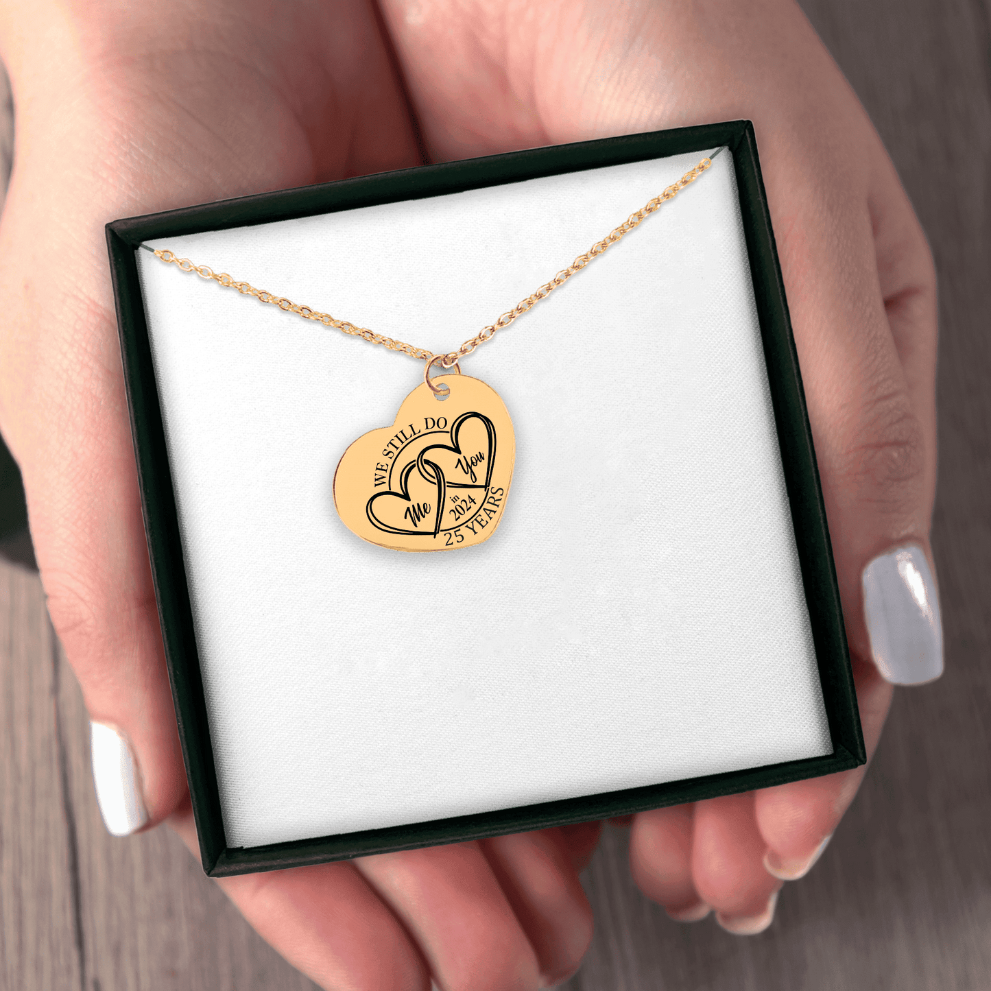 25th Years Anniversary Heart Necklace