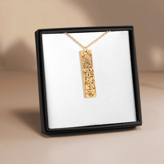StarMap Vertical Bar Necklace
