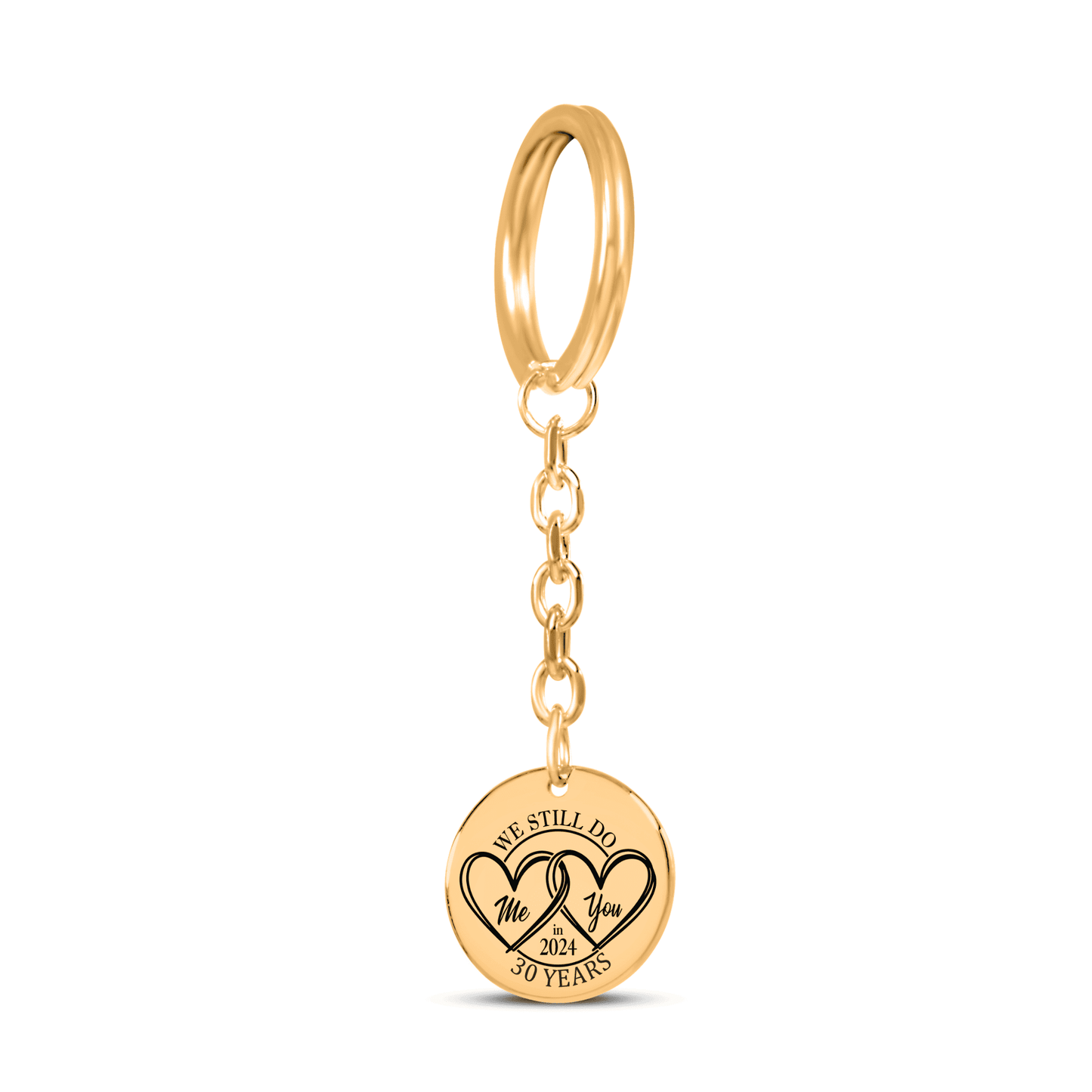 30th Years Anniversary Coin Keychain