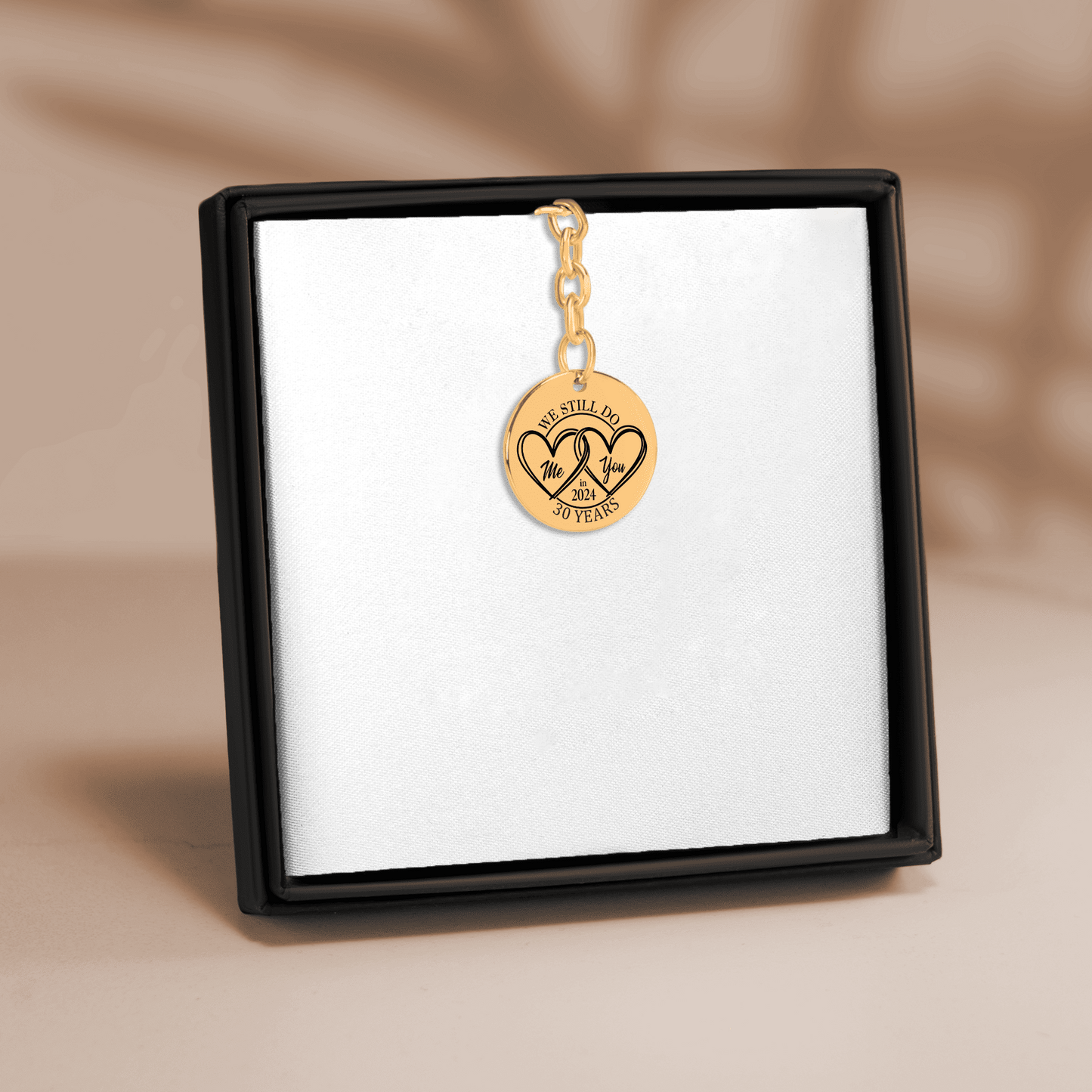 30th Years Anniversary Coin Keychain