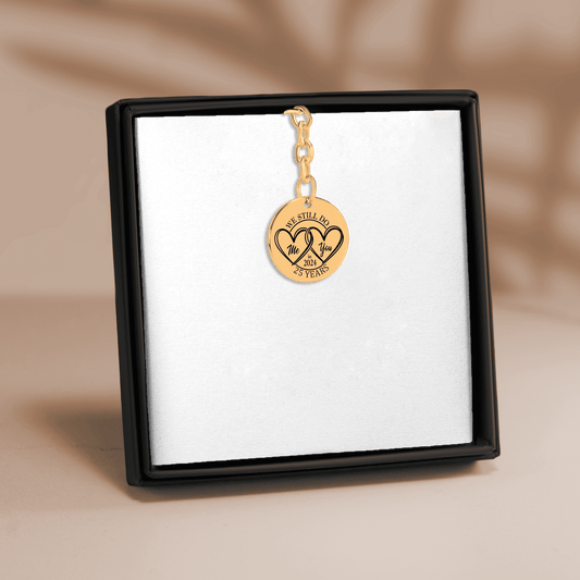 25th Years Anniversary Coin Keychain