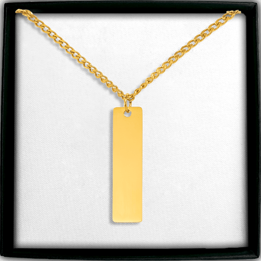 Cuban Vertical Bar Necklace