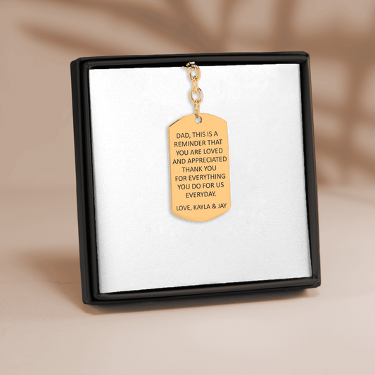 Custom Message Tag Keychain