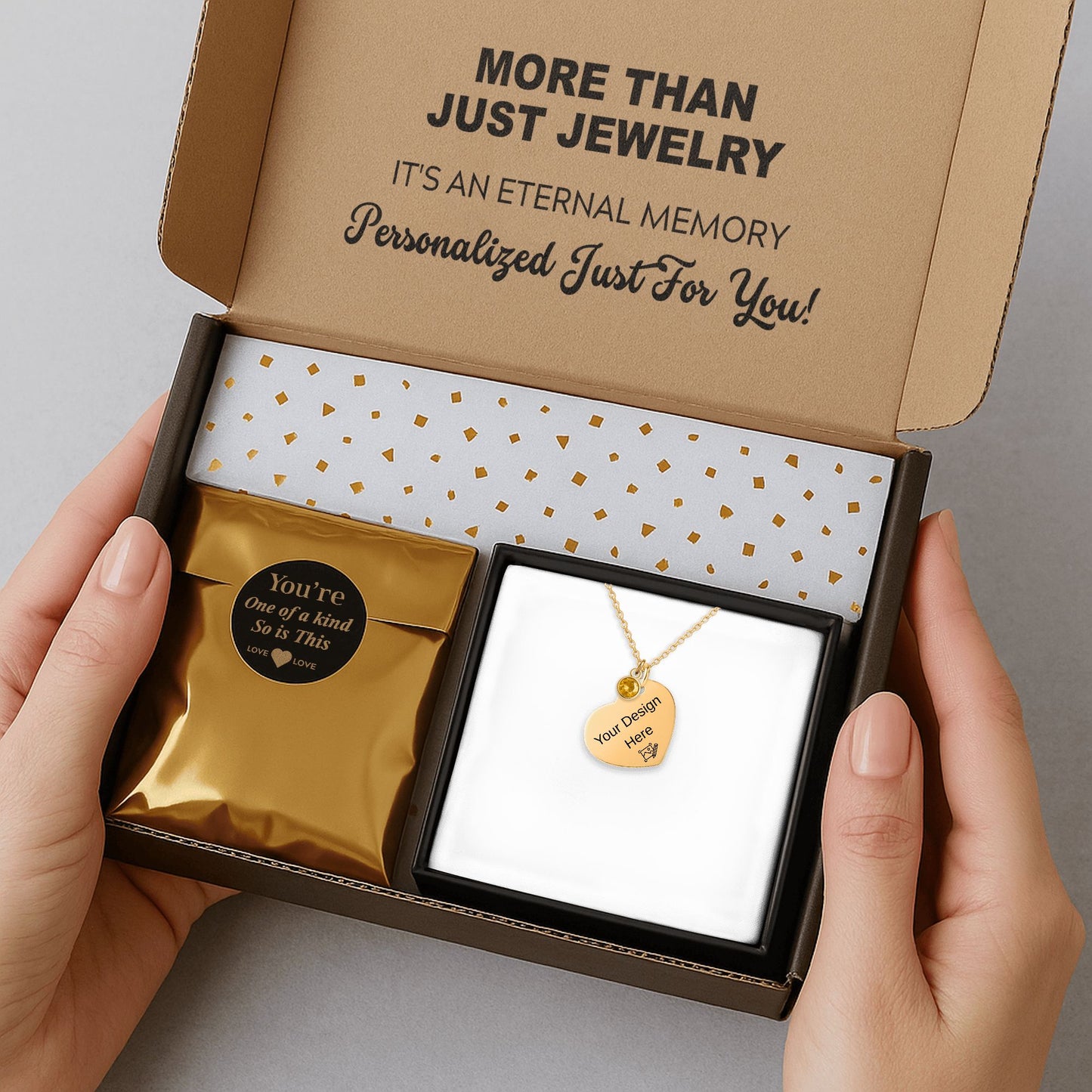 Heart Necklace with Birthstone