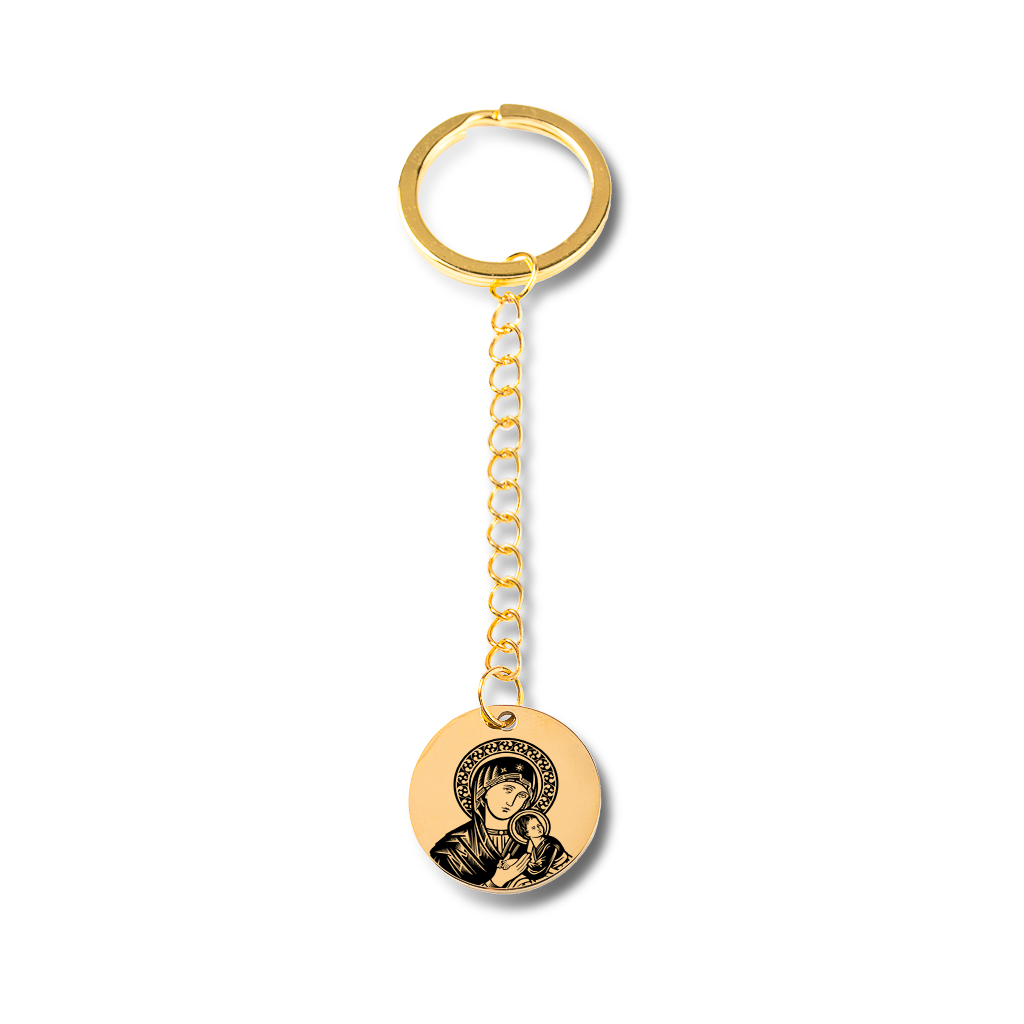 Virgin Mary & Baby Jesus Keychain