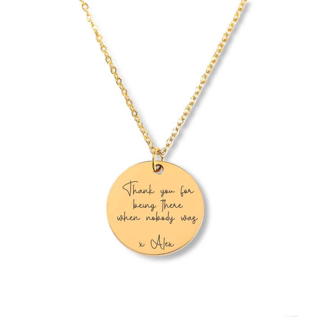 Personalized top message necklace