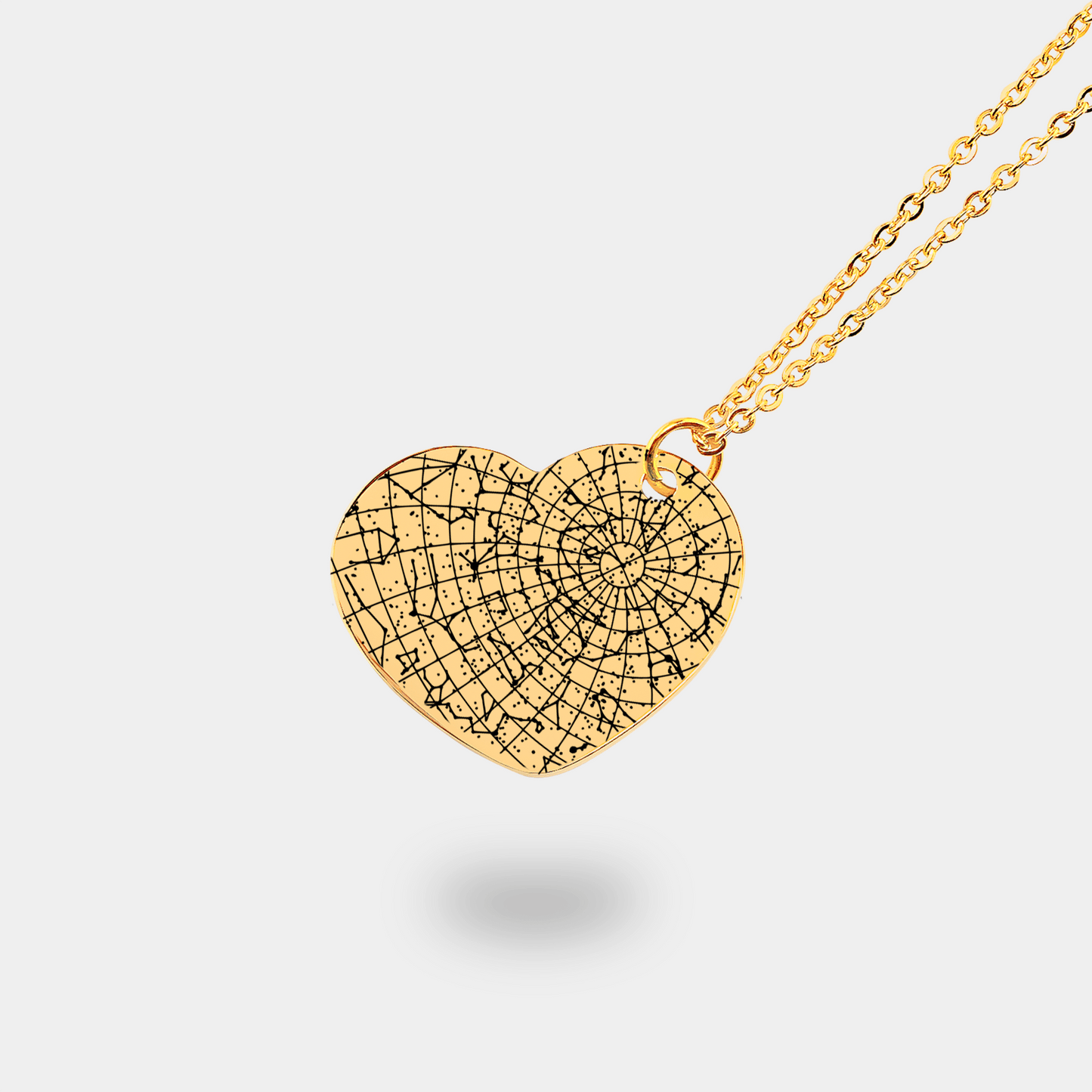 Star Map Heart Necklace