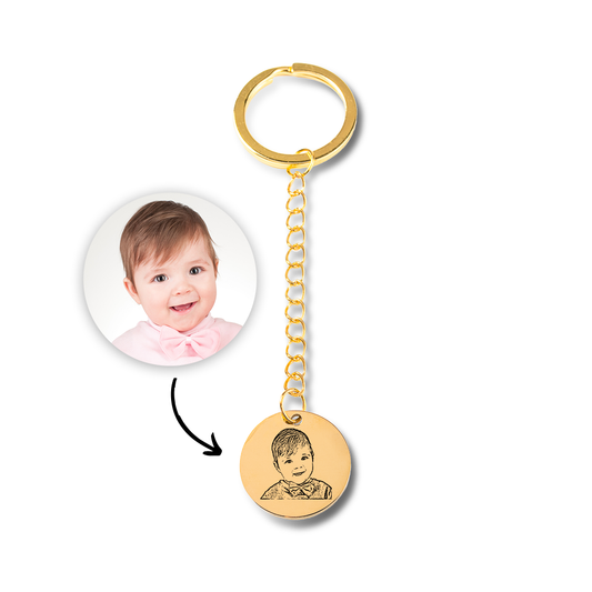 Baby Portrait Keychain